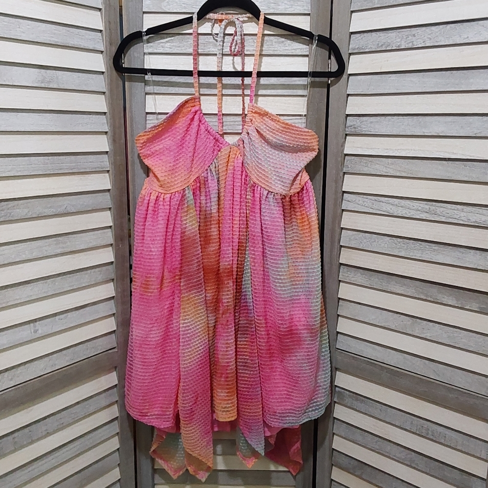 011 - Women's Sleeveless Babydoll Dress pink tie dye | Wild fable | Large - Picture 4 of 13
